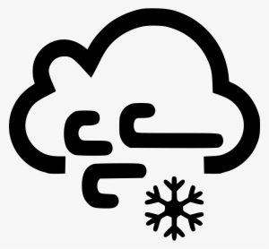 Cloud Wind Windy Snow Snowing Comments - Wind And Snow Icon
