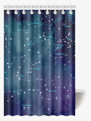 Constellations Shower Curtain 48"x72" - Funny Skull Art Shower Curtain - Pretty Clean Look