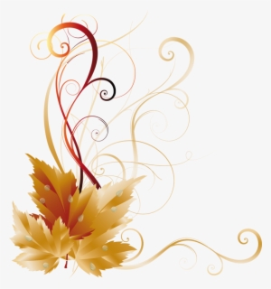 Page 13 Corner Designs, Fall Leaves, Borders And Frames, - Side Border Design Png