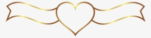 Heart Goldheart Banner Divider Gold Decor Decoration - Portable Network Graphics