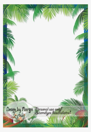 Leaf Clipart Palm Trees Picture Frames - Clip Art