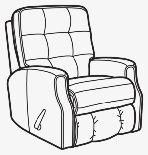 Devon Leather Recliner Without Nailhead Trim - Recliner Drawing