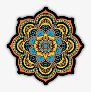 Sacred Geometry Mandala V4 Bumper Stickers