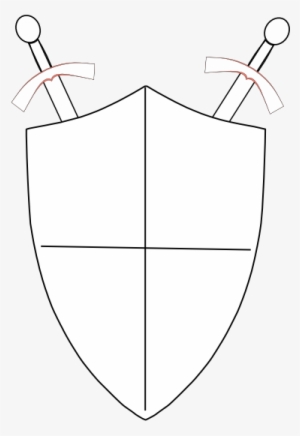 Crossed Swords And Shield Png - Sword And Shield White Png