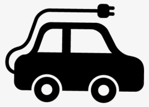 Electric Car Side View Vector - Electric Vehicle Clip Art