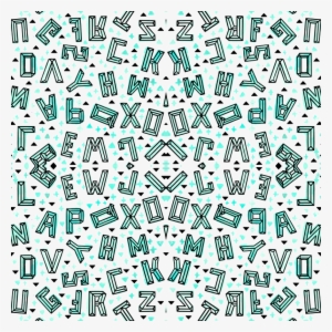 Geometric Alphabet Mint Tiny // Letters Trendy Modern