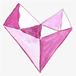 Geometric Heart Watercolor Painting - Watercolor Painting