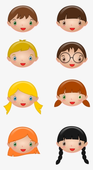 Kids Faces - Face Boy And Girl Clipart