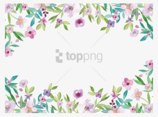 Free Png Watercolor Flower Border Png Image With Transparent - Watercolor Floral Border Png