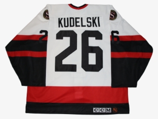 1992-93 Marc Fortier Bob Kudelski Ottawa Senators Game - Ottawa Senators Game Worn Jersey Phillips