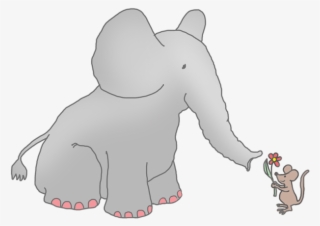 Image Freeuse Library Color Elephant Pencil And In - Elephant And Mouse Drawing
