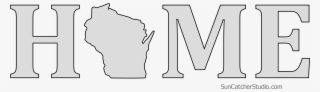 Wisconsin Home Stencil Pattern Shape State Clip Art