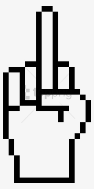 Free Png Download Jason Mask Pixel Art Png Images Background - Middle Finger Cursor Png