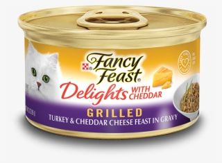 Delights With Cheddar Grilled Turkey & Cheddar Cheese - Fancy Feast Wet Cat Food
