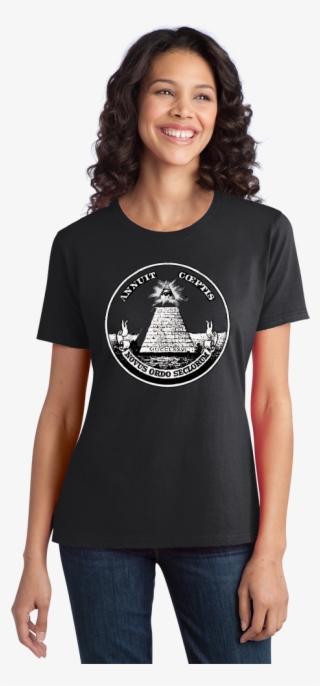 Ladies Black Eye Of Providence Pyramid - Shirt