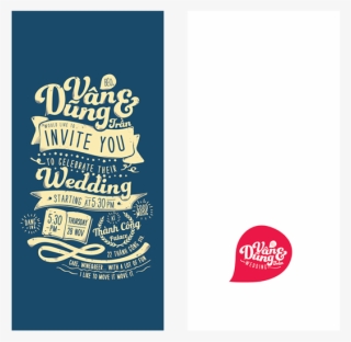 Front Side And Backside With The Wedding Logo - Wedding Invite For Mobile