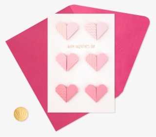 Folded Hearts Valentine's Day Card For Anyone - Heart