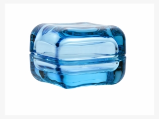 Vitriini Light Blue Glass Box, Small Acacia