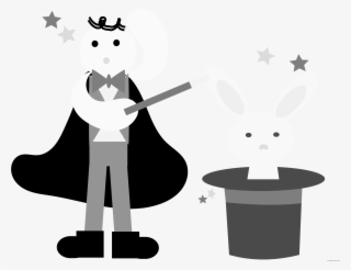 Magician With A Rabbit Clipart - Conejos De Magos Png