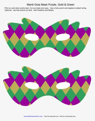 Printable Mardi Gras Masks 139429 - Purple Mardi Gras Mask Template