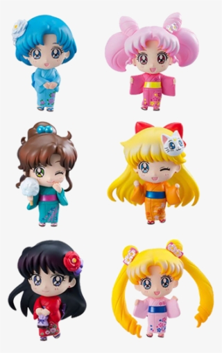Festival Petite Chara Figures Set Of - Sailor Moon Petit Chara Kimono