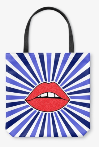 Starburst Lips Tote Bag - Happy Day Poster