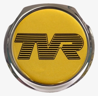 Tvr Gold Logo Car Grille Badge With Fixings - Emblem