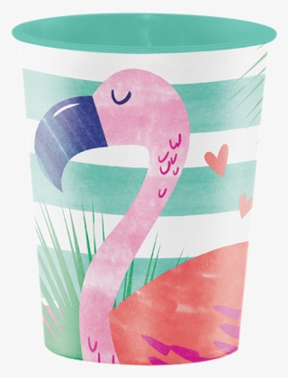 Flamingo 16 Oz Hard Plastic Keepsake Cup - Table-glass