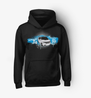 Black/blue Vw Volkswagen Transporter T4 Grunge Hoody - Sweatshirt
