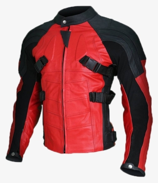 Deadpool Motorcycle Armored Style Leather Jacket - Leather Jacket
