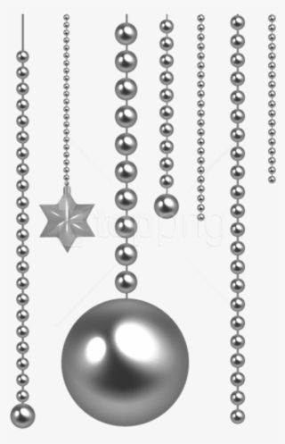 Free Png Christmas Silver Beads Png - Beads Png