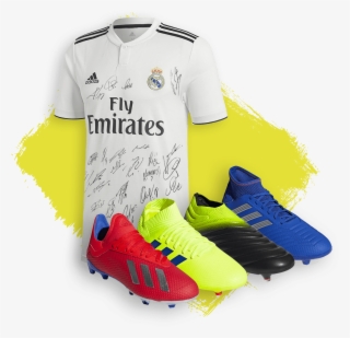 Fly Emirates Jersey And Adidas Shoes - Jersi Real Madrid 2019