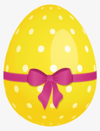 Easter Eggs Dotted Yellow Png - Easter Egg Clipart Png
