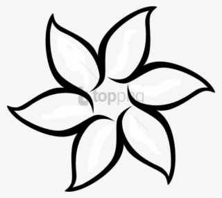 Free Png Full Size Of Drawing - Simple Flower Outline