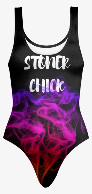 "hot Stoner Chick" Black Swimsuit - Maillot