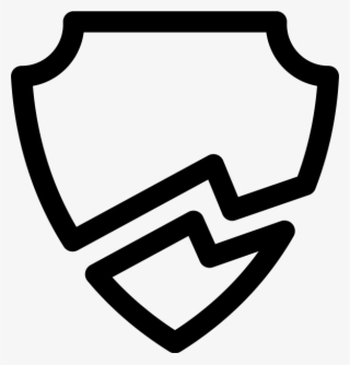Security - Broken Shield Icon Png