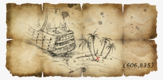 Pirate Map Template - Assassin's Creed Black Flag Treasure In A Island