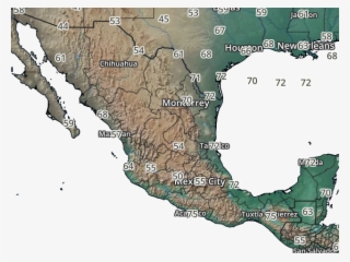 Mexico Temperatures Map - Gebirge Mexiko