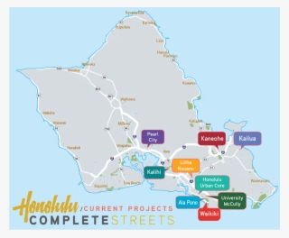 Streets Of Honolulu, Honolulu County, Hawaii, United - Map