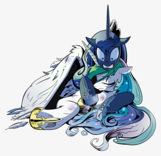 Andypriceart, Crying, Duo, Ethereal Mane, Female, Hoof - لونا و نایت مرمون