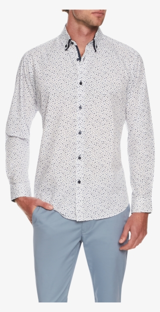 Navy Cali Floral Print Shirt - Man