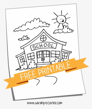 Free Printable School House Coloring Page By Sarah - Bucket Truck Coloring Page
