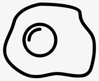 Graphic Transparent Library Breakfast Png Icon Free - Black And White Fried Egg