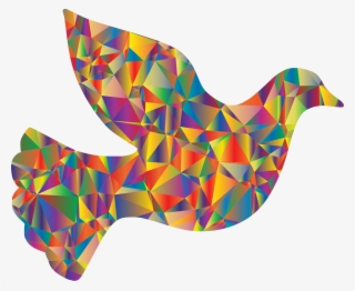 Low Poly Dove Big Image Png - Dove Peace Colourful