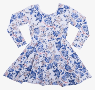 Rock Your Kid Oriental Floral Ls Mabel Dress - Dress