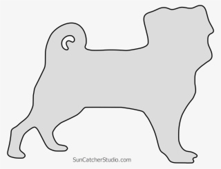 Free Pug Dog Breed Silhouette Pattern Scroll Saw Pattern, - Ancient Dog Breeds