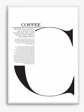 Coffee History Wall Art Print Or Poster - Circle