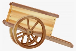 Wooden Wheelbarrow Png Clipart - Bullock Cart Vector Png