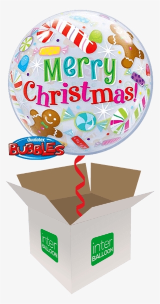 22″ Merry Christmas Festive Bubble - Balao Qualatex Natal