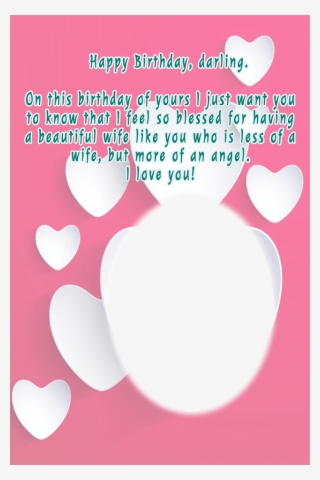 Birthday Photo Frame For Wife - Heart